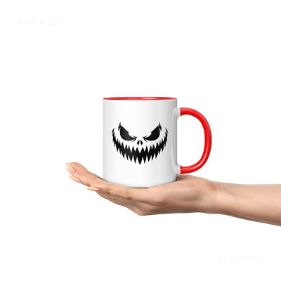WickedJackOLantern Ceramic Mug 04 White Red