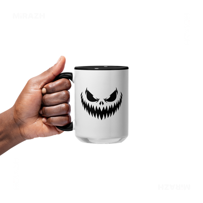 WickedJackOLantern Ceramic Mug 05 White Black