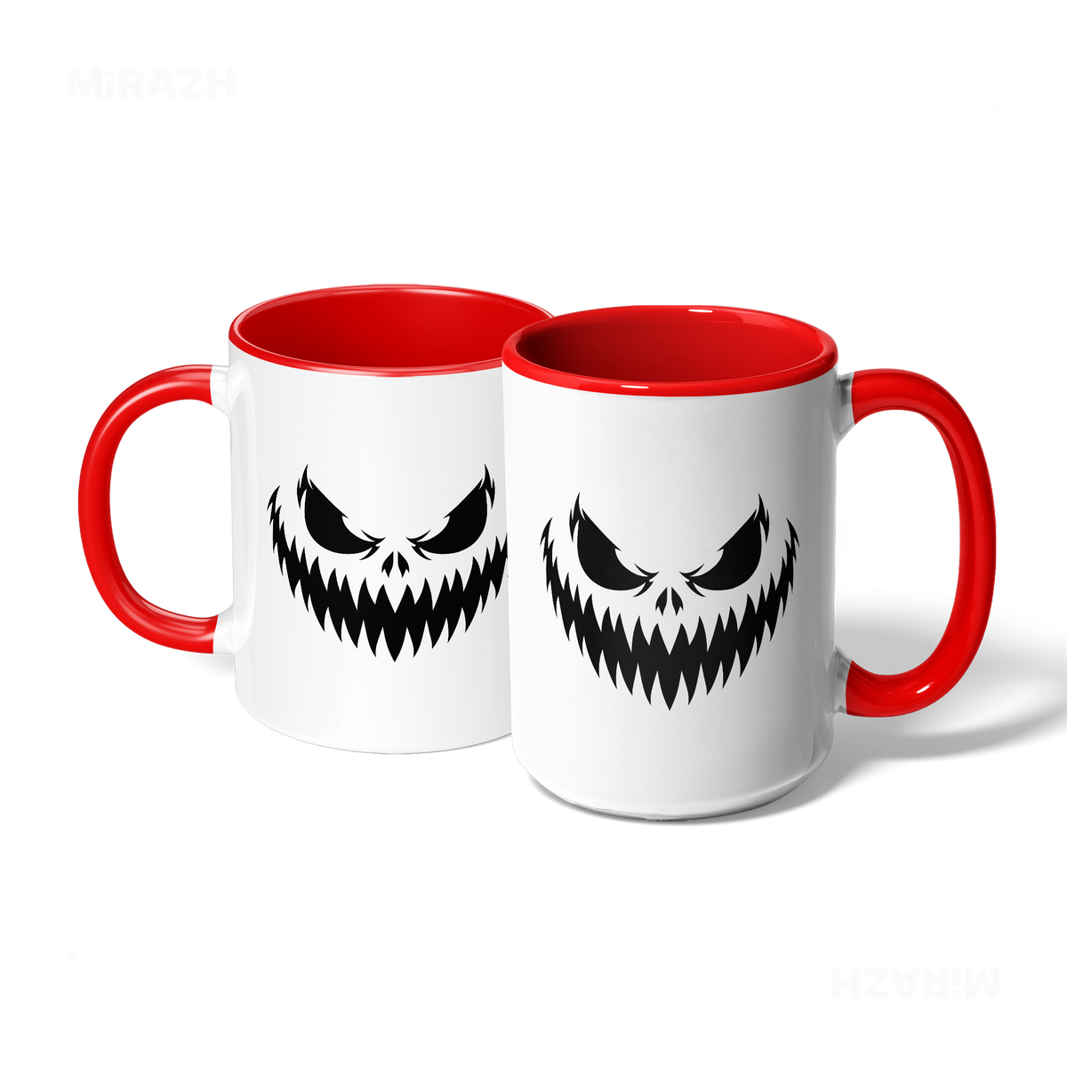 WickedJackOLantern Ceramic Mug 07 White Red
