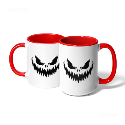 WickedJackOLantern Ceramic Mug 07 White Red