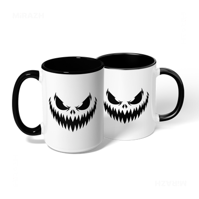 WickedJackOLantern Ceramic Mug 08 White Black