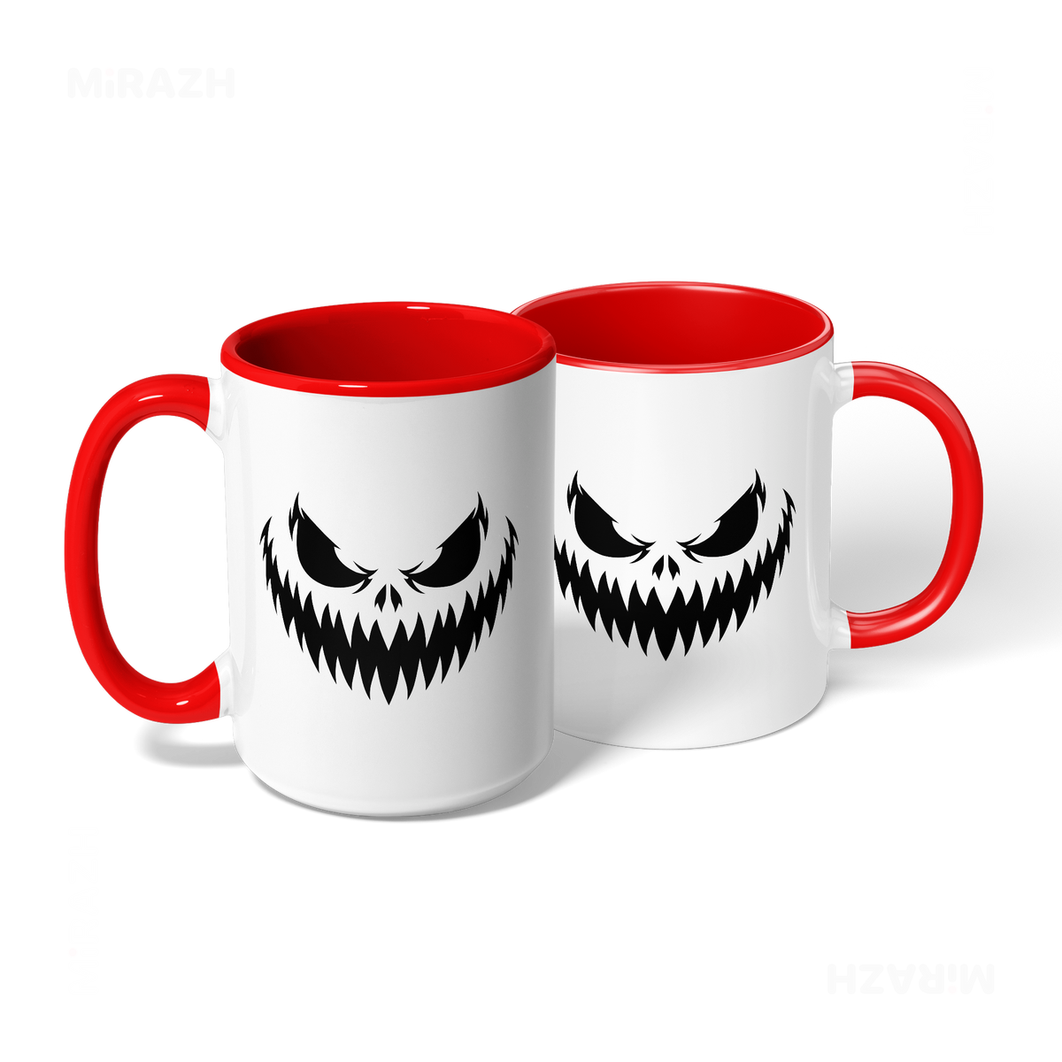 WickedJackOLantern Ceramic Mug 08 White Red