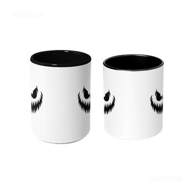 WickedJackOLantern Ceramic Mug 09 White Black