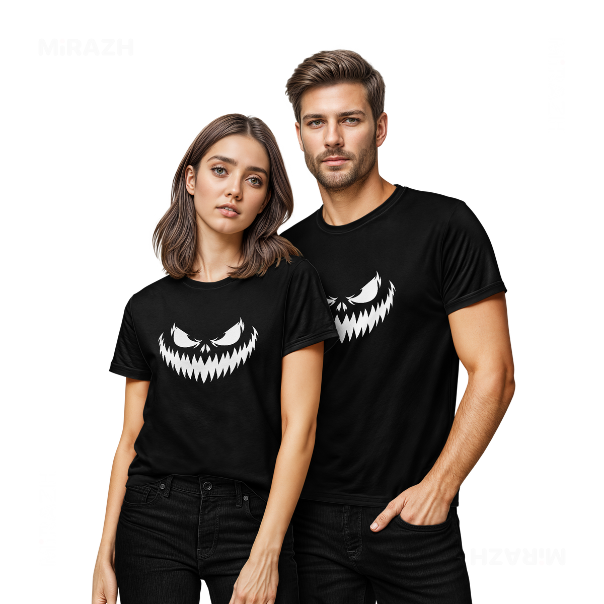 WickedJackOLantern Couple T Shirt 02 Black