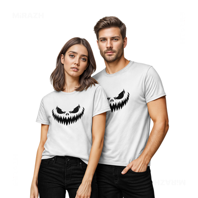 WickedJackOLantern Couple T Shirt 02 White