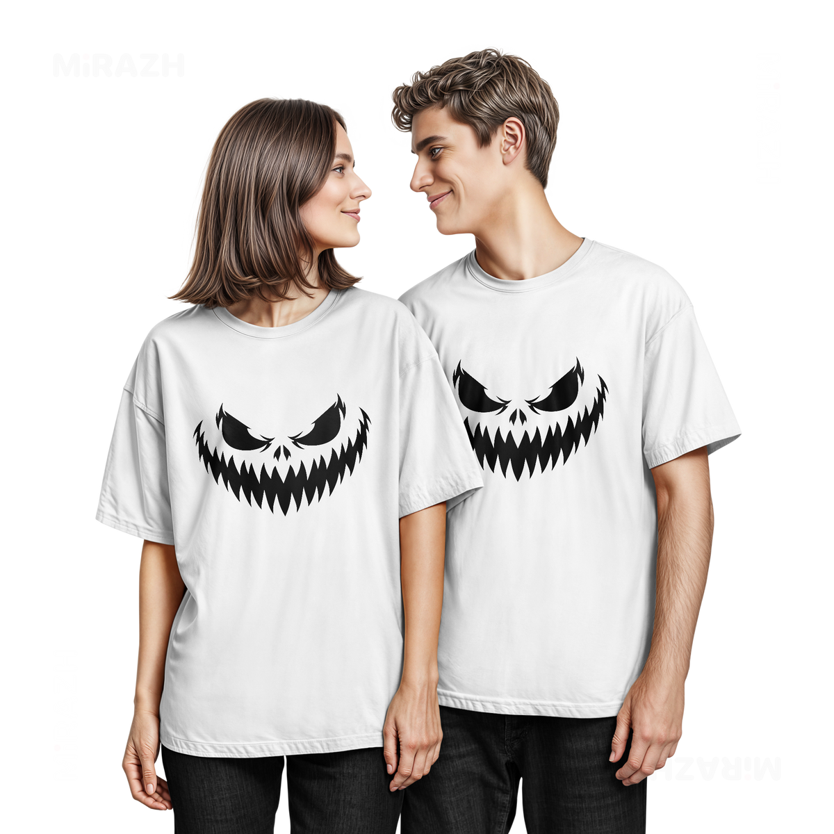 WickedJackOLantern Couple T Shirt 05 White