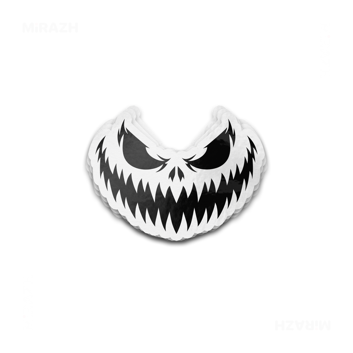 WickedJackOLantern Die Cut Outdoor Sticker 01 White