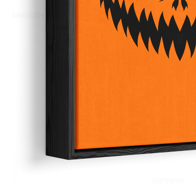 WickedJackOLantern Framed Canvas 02 Black Wood