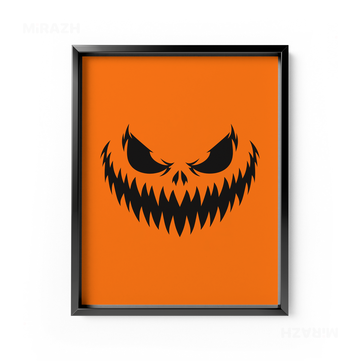WickedJackOLantern Framed Poster 01 Black Aluminum