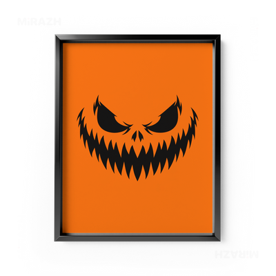 WickedJackOLantern Framed Poster 01 Black Aluminum