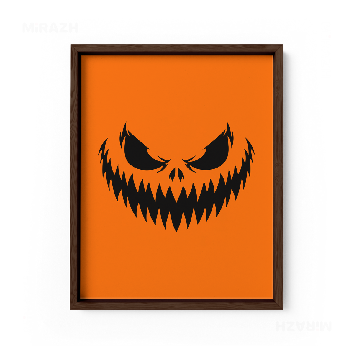 WickedJackOLantern Framed Poster 01 Dark Wood