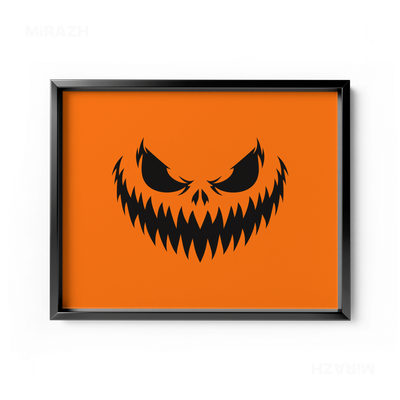 WickedJackOLantern Framed Poster 03 Black Aluminum