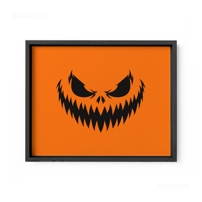 WickedJackOLantern Framed Poster 03 Black Wood