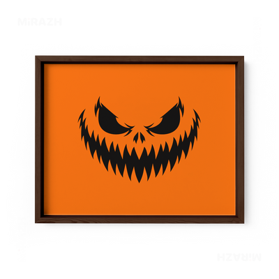 WickedJackOLantern Framed Poster 03 Dark Wood