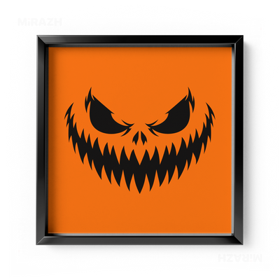 WickedJackOLantern Framed Poster 04 Black Aluminum