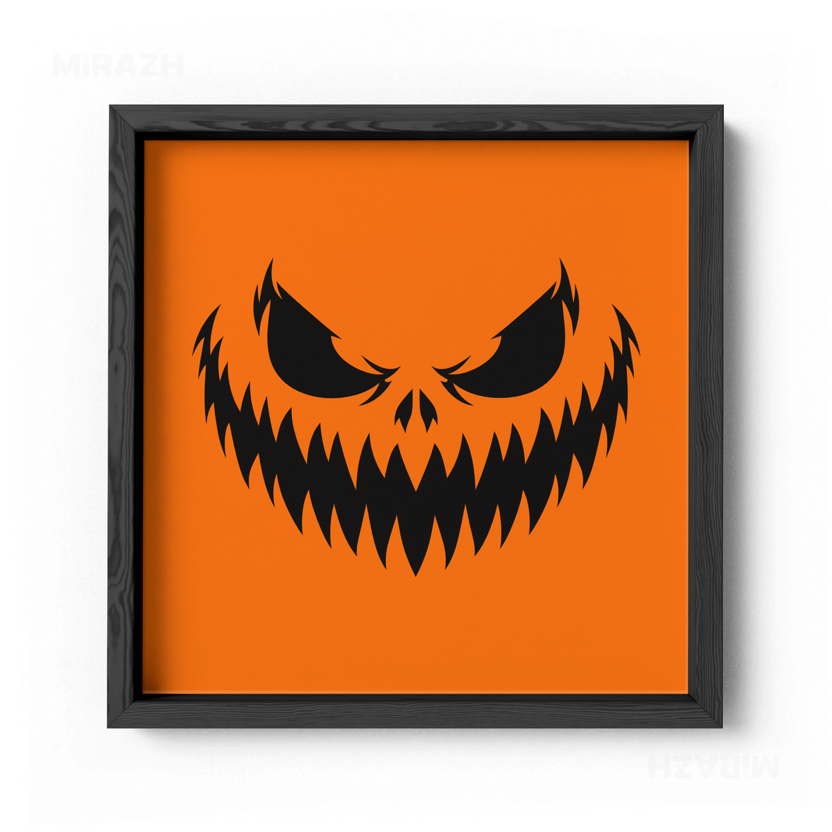 WickedJackOLantern Framed Poster 04 Black Wood