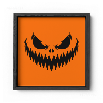 WickedJackOLantern Framed Poster 04 Black Wood