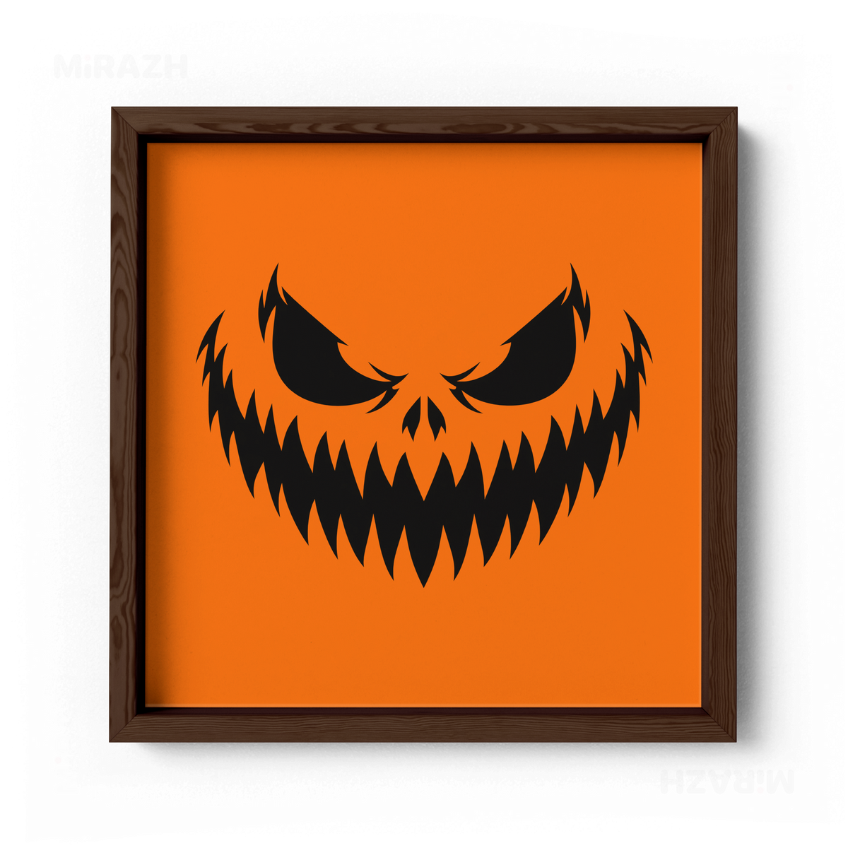 WickedJackOLantern Framed Poster 04 Dark Wood