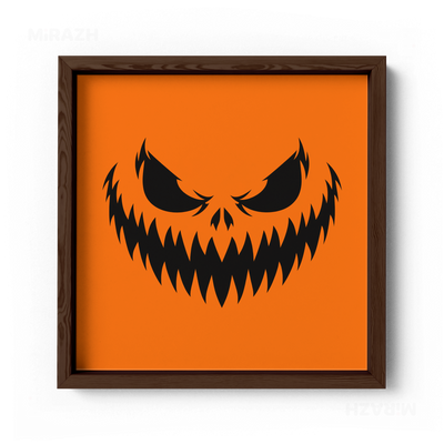 WickedJackOLantern Framed Poster 04 Dark Wood