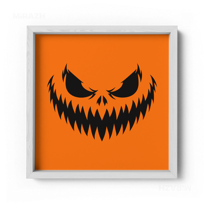 WickedJackOLantern Framed Poster 04 White Wood