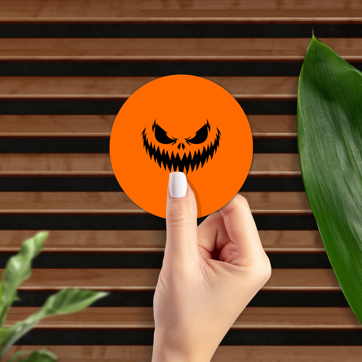 WickedJackOLantern High Gloss Coaster 02 Round