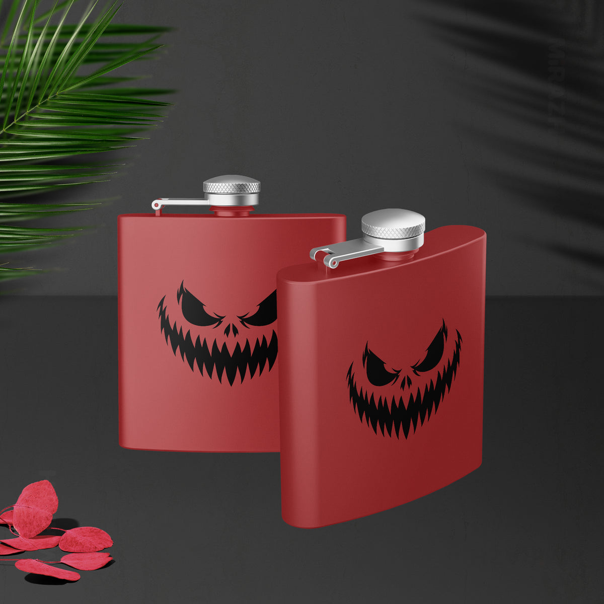 WickedJackOLantern Hip Flasks 02 Red
