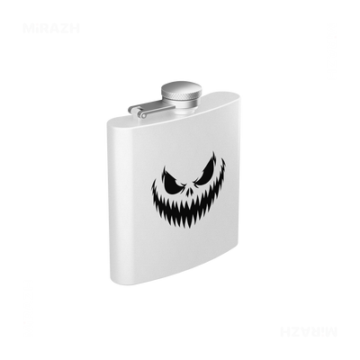 WickedJackOLantern Hip Flasks 03 White