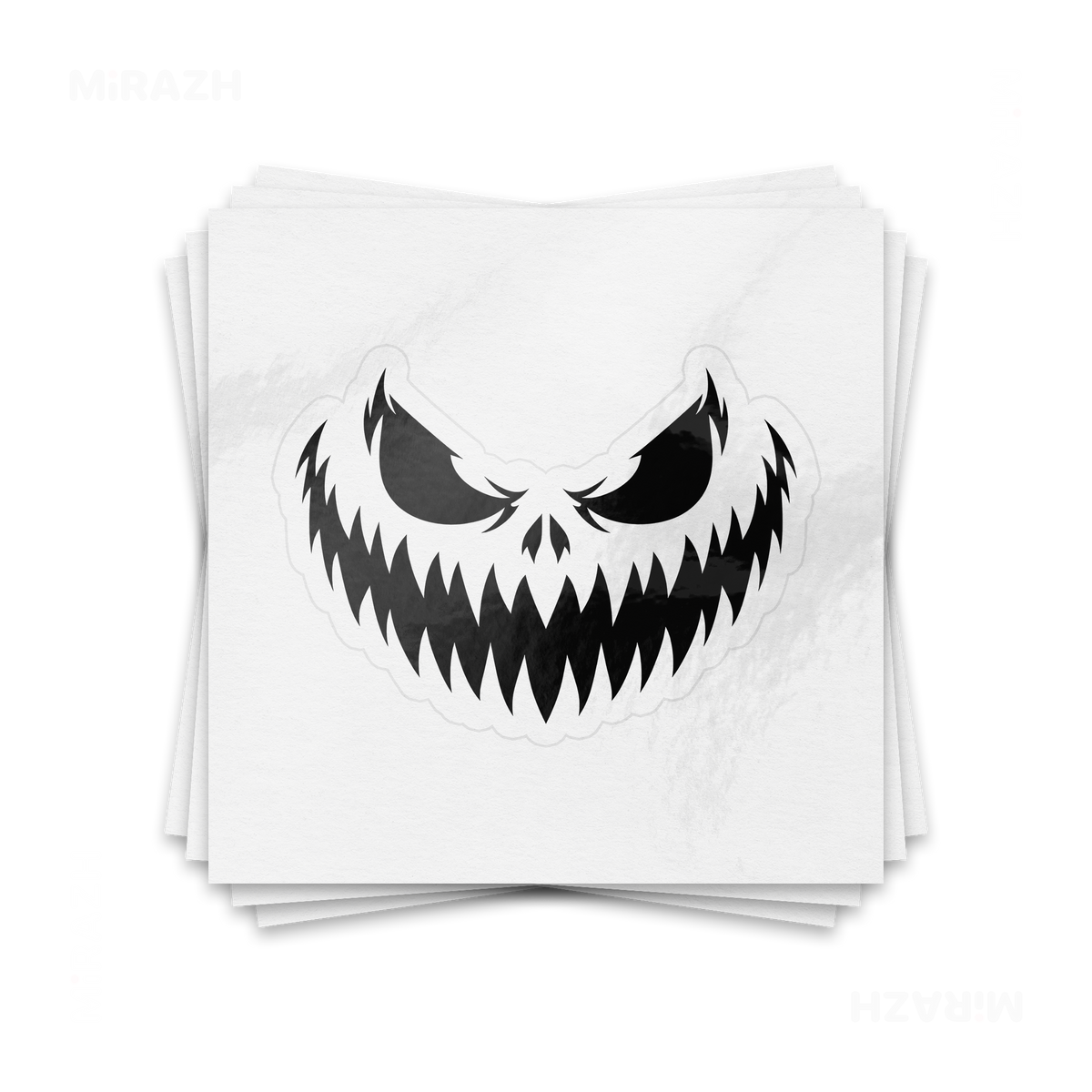 WickedJackOLantern Kiss Cut Sticker 01 White