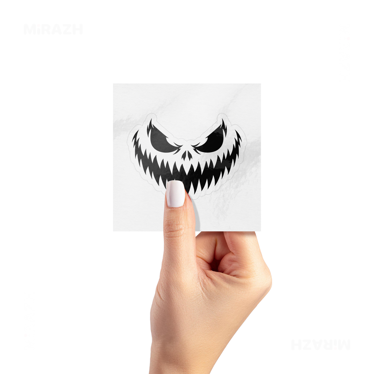 WickedJackOLantern Kiss Cut Sticker 02 White