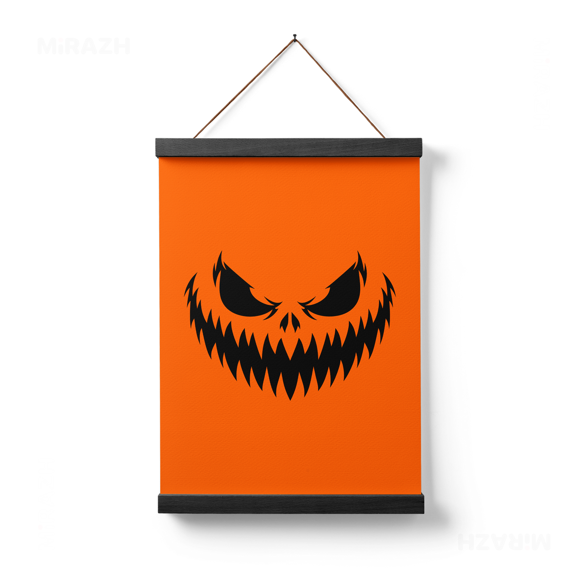 WickedJackOLantern Magnetic Hanger Poster 01 Black Wood