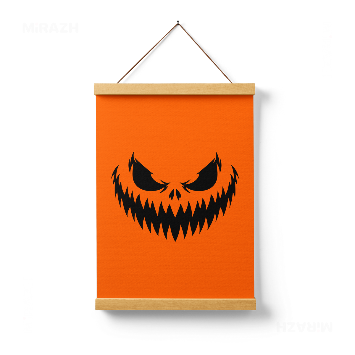 WickedJackOLantern Magnetic Hanger Poster 01 Natural Wood