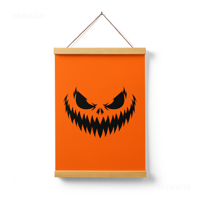 WickedJackOLantern Magnetic Hanger Poster 01 Natural Wood