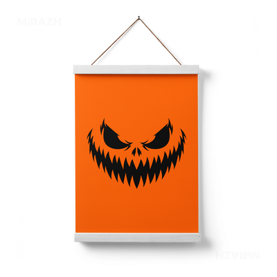 WickedJackOLantern Magnetic Hanger Poster 01 White Wood