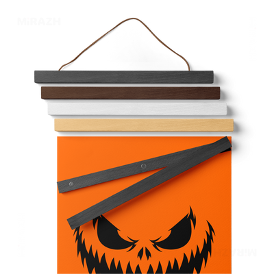WickedJackOLantern Magnetic Hanger Poster 02 Natural Wood