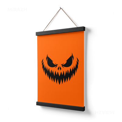 WickedJackOLantern Magnetic Hanger Poster 03 Black Wood
