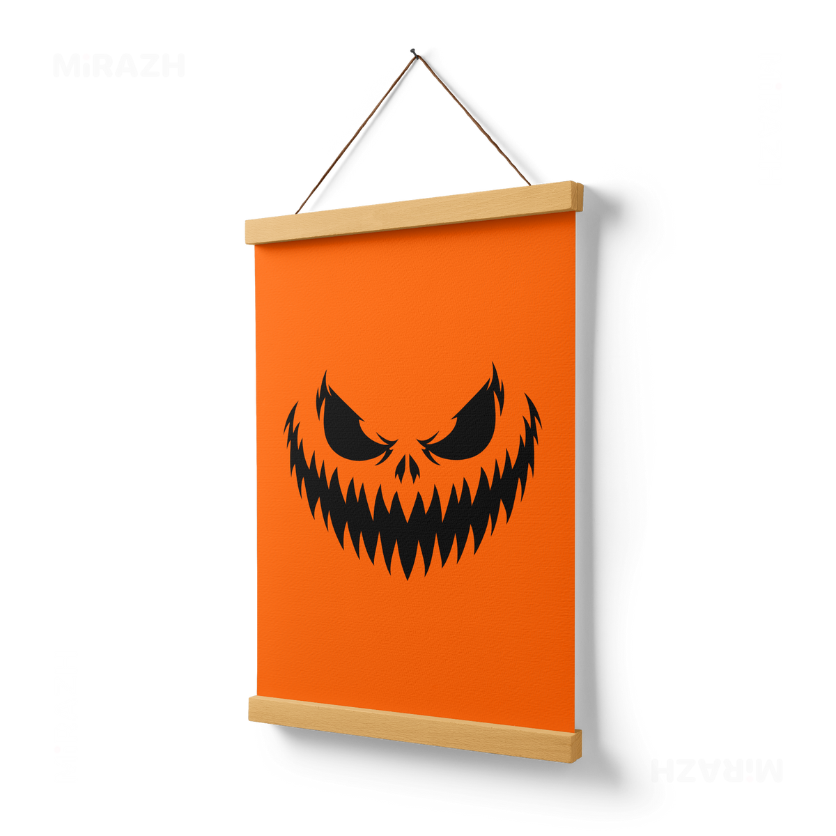 WickedJackOLantern Magnetic Hanger Poster 03 Natural Wood
