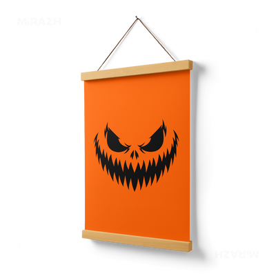 WickedJackOLantern Magnetic Hanger Poster 03 Natural Wood