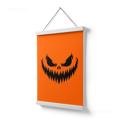WickedJackOLantern Magnetic Hanger Poster 03 White Wood