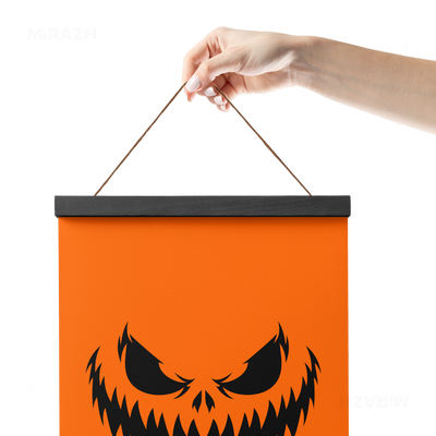WickedJackOLantern Magnetic Hanger Poster 05 Black Wood