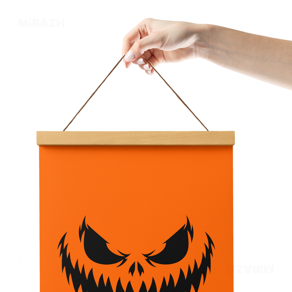 WickedJackOLantern Magnetic Hanger Poster 05 Natural Wood