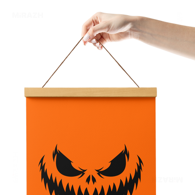 WickedJackOLantern Magnetic Hanger Poster 05 Natural Wood