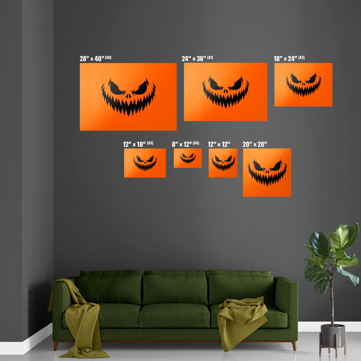 WickedJackOLantern Magnetic Hanger Poster 07 Black Wood
