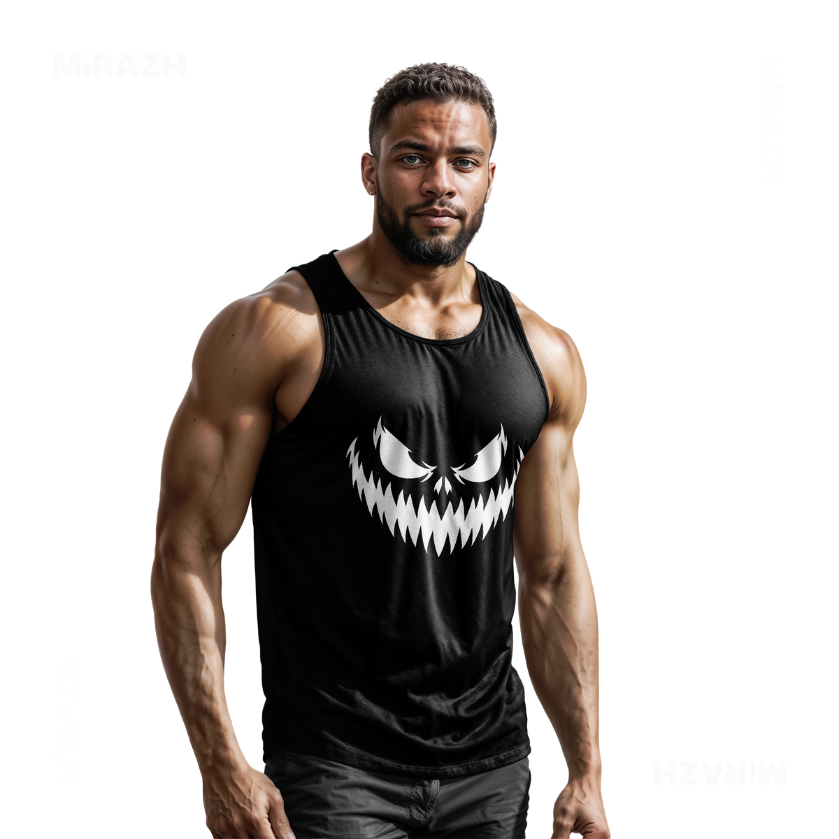 WickedJackOLantern Tank Tops 02 Black