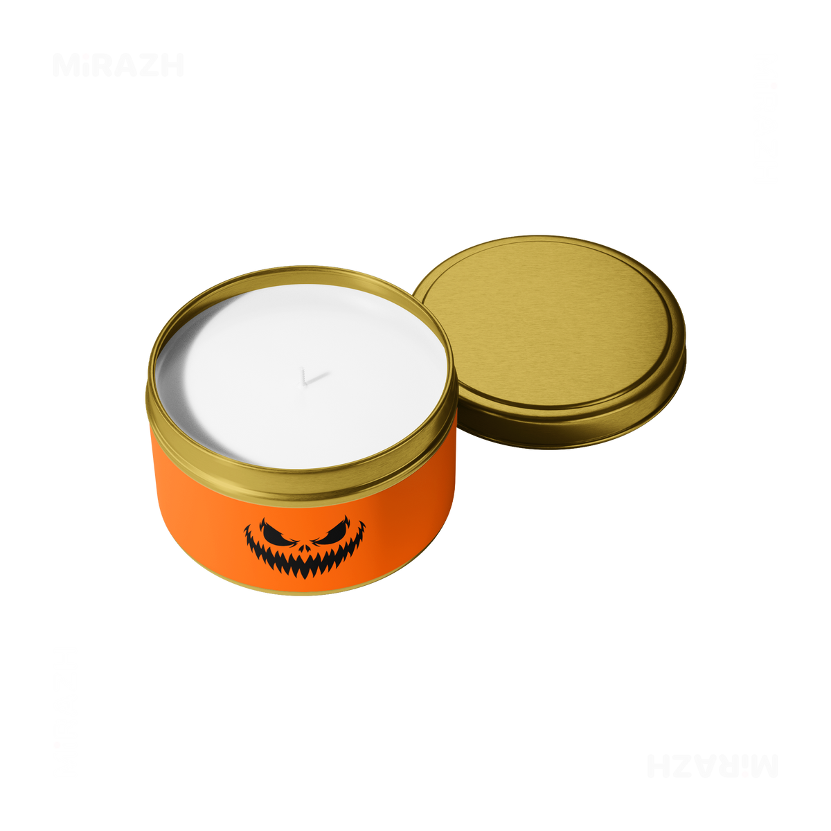 WickedJackOLantern Tin Candle 05 Gold