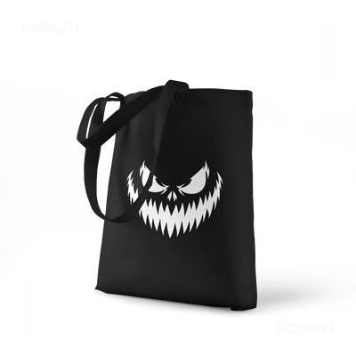 WickedJackOLantern Tote Bags 01 Black