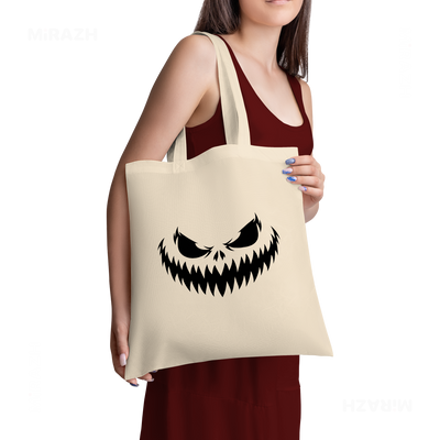 WickedJackOLantern Tote Bags 02 Natural