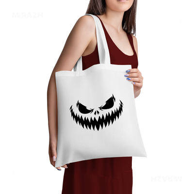 WickedJackOLantern Tote Bags 02 White
