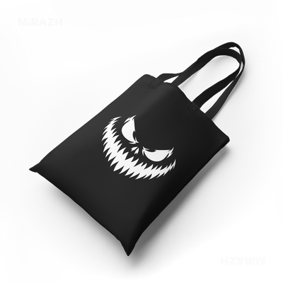 WickedJackOLantern Tote Bags 04 Black