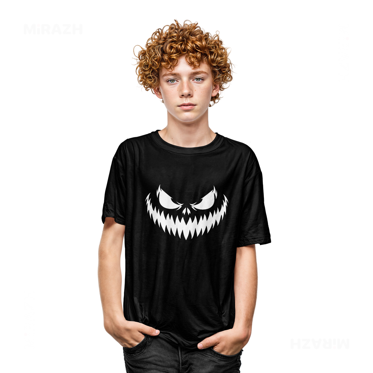 WickedJackOLantern Youth T Shirt 05 Black