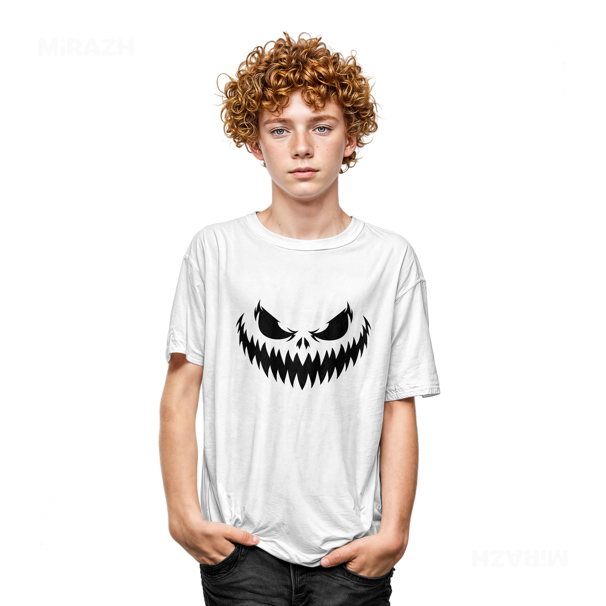 WickedJackOLantern Youth T Shirt 05 White